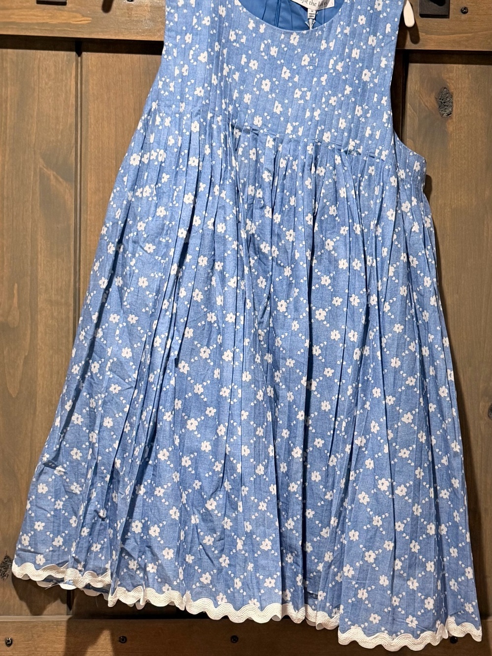 Classic Blue Floral Mini Dress - Sleeveless